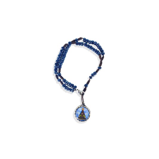 TERÇO PULSEIRA MIÇANGA NOSSA SENHORA APARECIDA (6 UNIDADES)