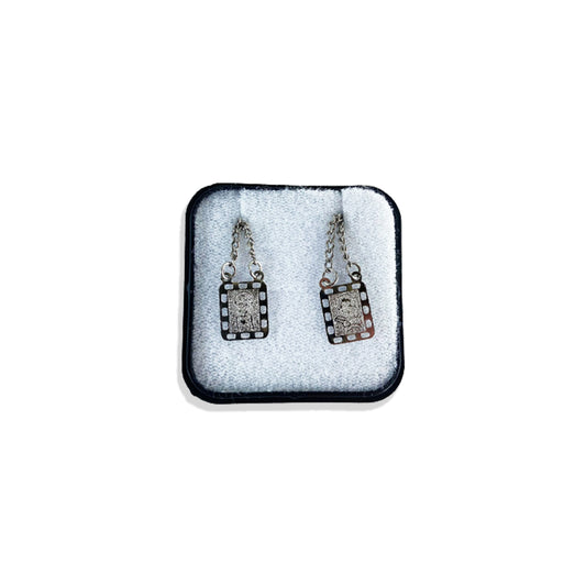 ESCAPULÁRIO INOX VAZADO M SAGRADO CORAÇÃO DE JESUS E NOSSA SENHORA DO CARMO (6 UNIDADES)