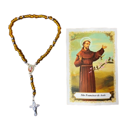 TERÇO MIÇANGA SÃO FRANCISCO DE ASSIS 4MM MOD 2 (1UNIDADE)