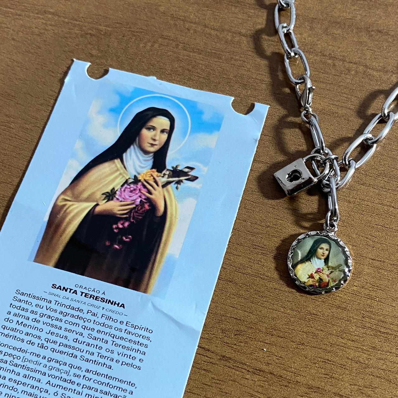 PULSEIRA CADEADO SANTA TERESINHA (3 UNIDADES)