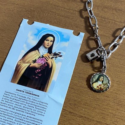 PULSEIRA CADEADO SANTA TERESINHA (3 UNIDADES)