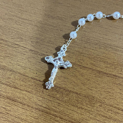 TERÇO PÉROLA COM CÁLICE 4MM (12 UNIDADES)