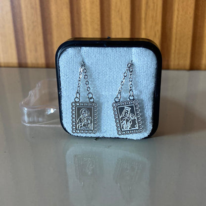 ESCAPULÁRIO INOX DETALHADO SAGRADO CORAÇÃO DE JESUS E NOSSA SENHORA DO CARMO MOD2 (6 UNIDADES)