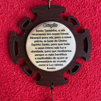 ADORNO DUPLO SANTA TERESINHA COM MEDALHA (1 UNIDADE)
