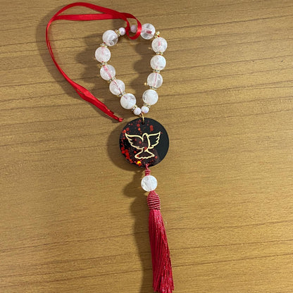 DEZENA PÉROLA DIVINO ESPÍRITO SANTO RESINADO 15MM (1 UNIDADE)