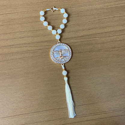 DEZENA PARA CARRO DIVINO ESPÍRITO SANTO AMORA BRANCA MOD2 10MM (3 UNIDADES)