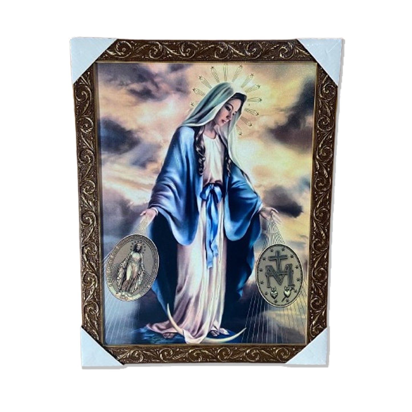 QUADRO COM MOLDURA RESINADO NOSSA SENHORA DAS GRAÇAS 44CMX34CM (1 UNIDADE)