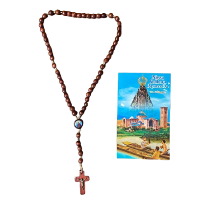 TERÇO DE MADEIRA NOSSA SENHORA APARECIDA 08MM MOD02 (3 UNIDADES)