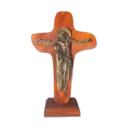 CRUCIFIXO MADEIRA DE MESA DA UNIDADE 22CM (1 UNIDADE)