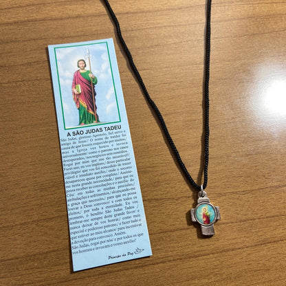 CORDÃO COM MEDALHA RESINADA SÃO JUDAS TADEU (1 UNIDADES)