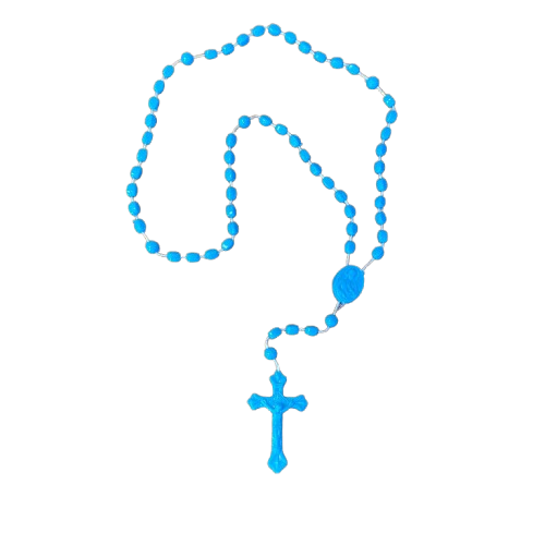 TERÇO ACRÍLICO P AZUL CLARO (12 UNIDADES)