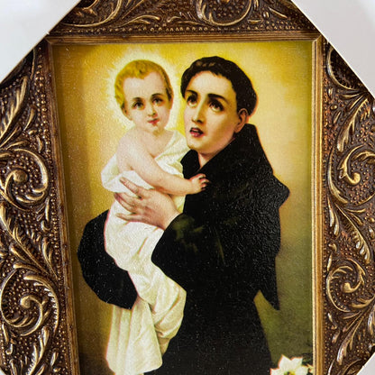 QUADRO COM MOLDURA RESINADO SANTO ANTÔNIO 20,5X15,5 (1 UNIDADE)