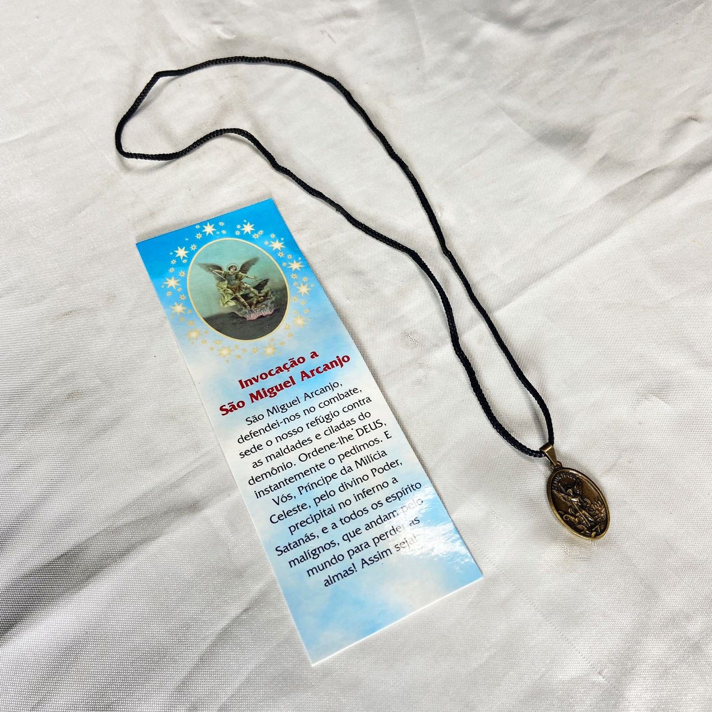 CORDÃO COM MEDALHA OURO VELHO SÃO MIGUEL   ARCANJO (1 UNIDADES)