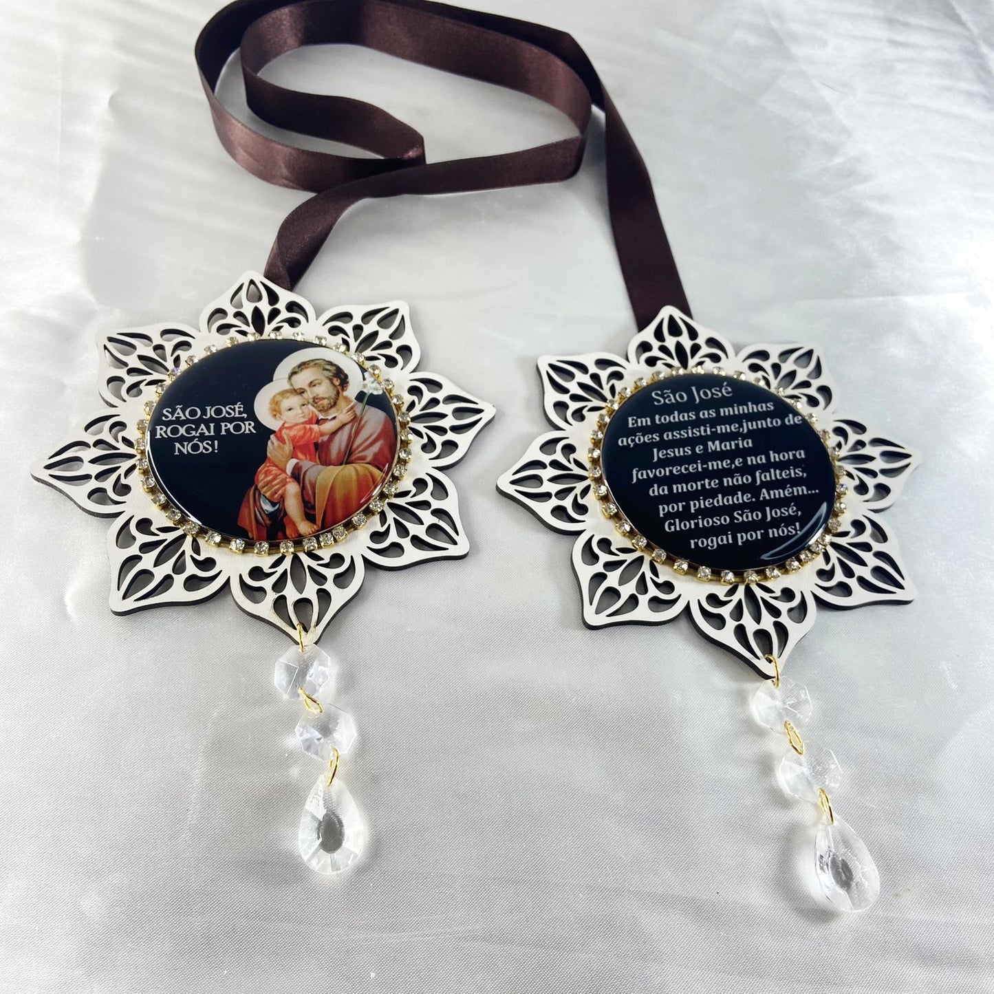 ESCAPULÁRIO DE PORTA ESTRELA BRANCA SÃO JOSÉ (1 UNIDADE)