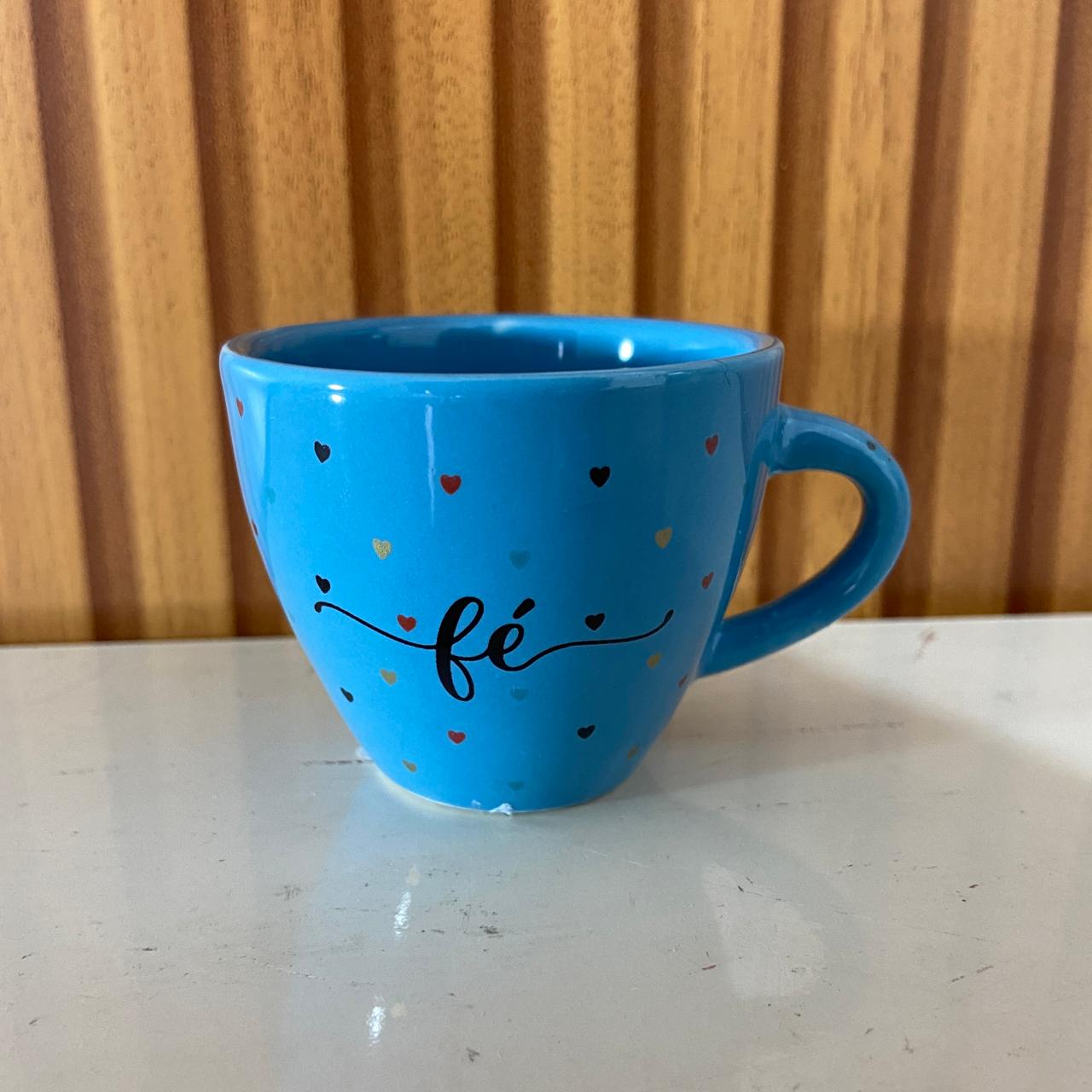 XÍCARA COQUINHO AZUL FÉ (1 UNIDADE)