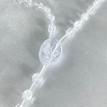 TERÇO ACRÍLICO P TRANSPARENTE (12 UNIDADES)