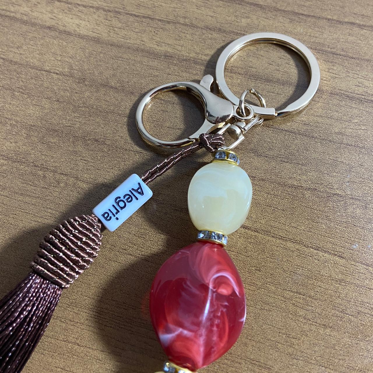 CHAVEIRO DE PEDRARIAS DIVINO ESPÍRITO SANTO COM STRASS MOD4 (1 UNIDADE)