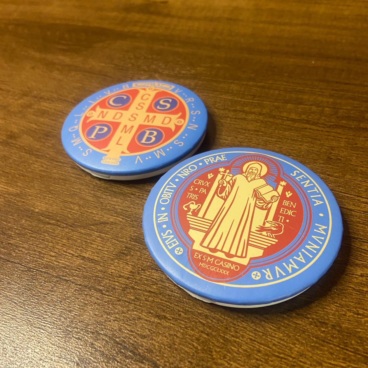 ESPELHO DE BOLSA MEDALHA DE SÃO BENTO ( 3 UNIDADES )