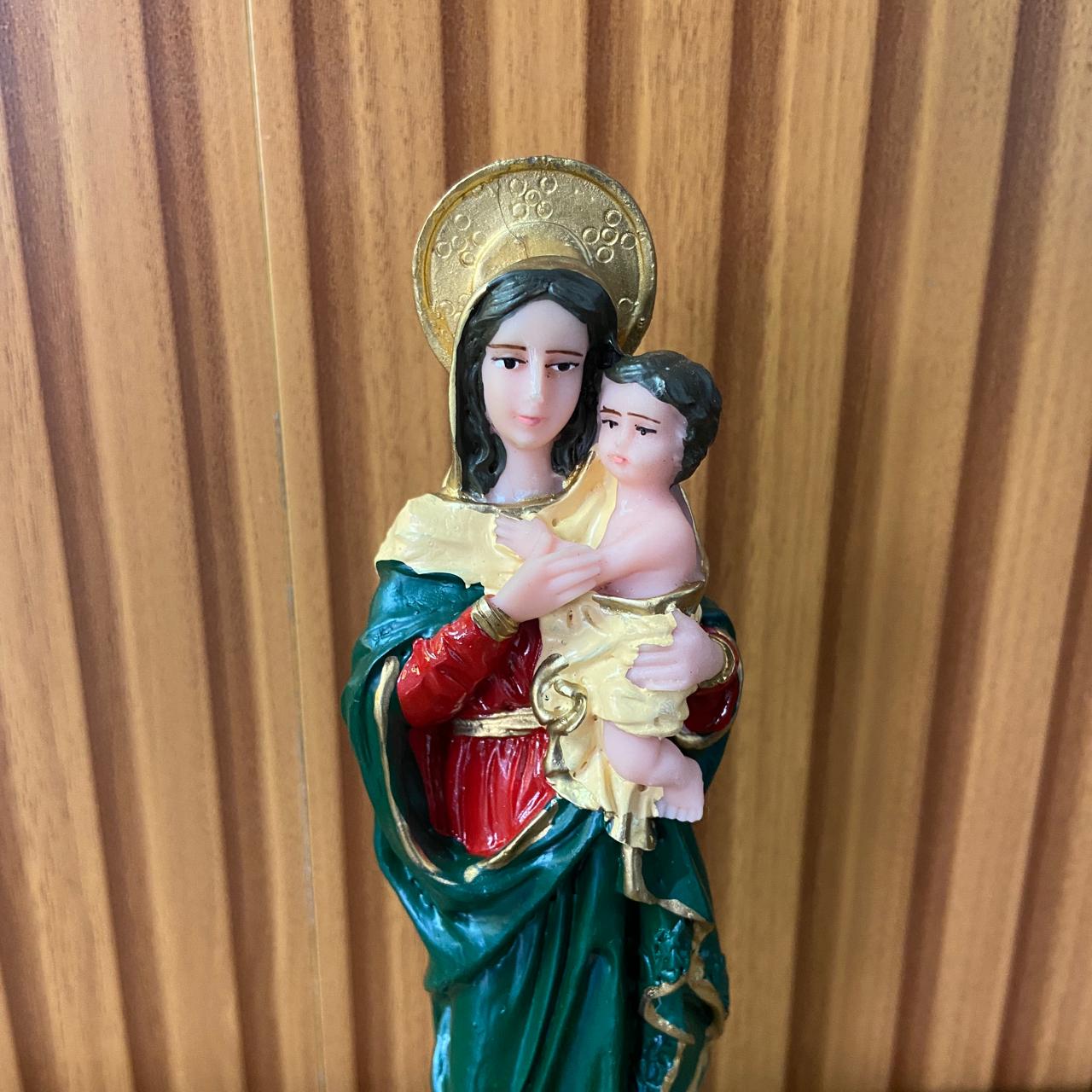 IMAGEM DE RESINA NACIONAL MÃE RAINHA 20CM (1 UNIDADE)
