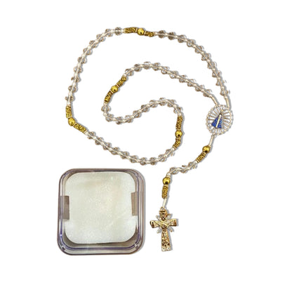 TERÇO DE NOIVA CRISTAL NOSSA SENHORA APARECIDA MOD8 10MM (1 UNIDADE)