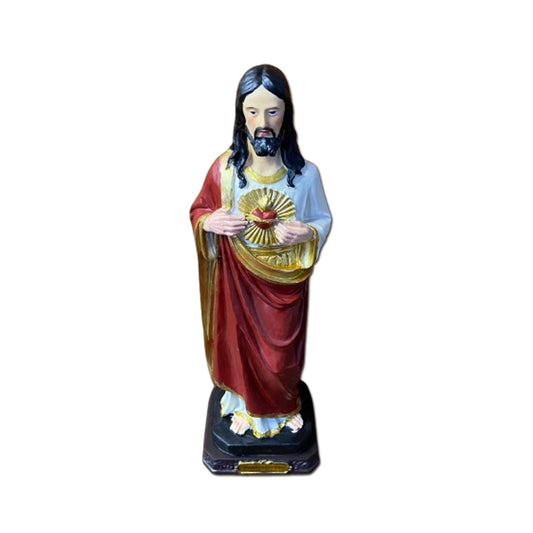IMAGEM DE RESINA IMPORTADA SAGRADO CORAÇÃO DE JESUS 30CM (1 UNIDADE)