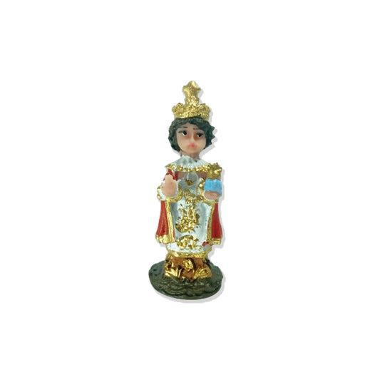 IMAGEM DE RESINA NACIONAL MENINO JESUS DE PRAGA 08CM (6 UNIDADES)