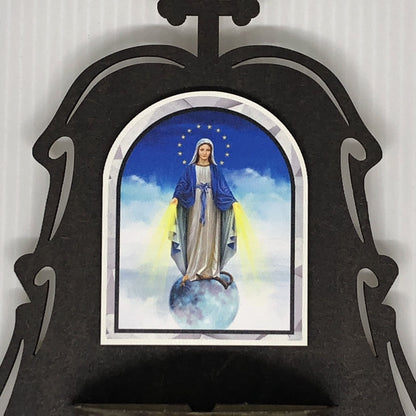 PORTA AGUA BENTA MDF NOSSA SENHORA DAS GRAÇAS 16CM (1 UNIDADE)