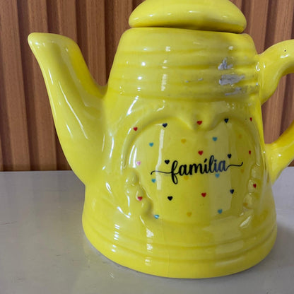 BULE DE PORCELANA AMARELO FAMÍLIA 600ML (1 UNIDADE)