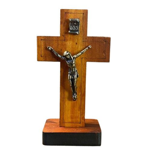 CRUCIFIXO MADEIRA DE MESA 9,0CM (1 UNIDADE)
