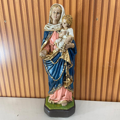 IMAGEM DE GESSO NOSSA SENHORA DO ROSÁRIO 40CM (1 UNIDADE)