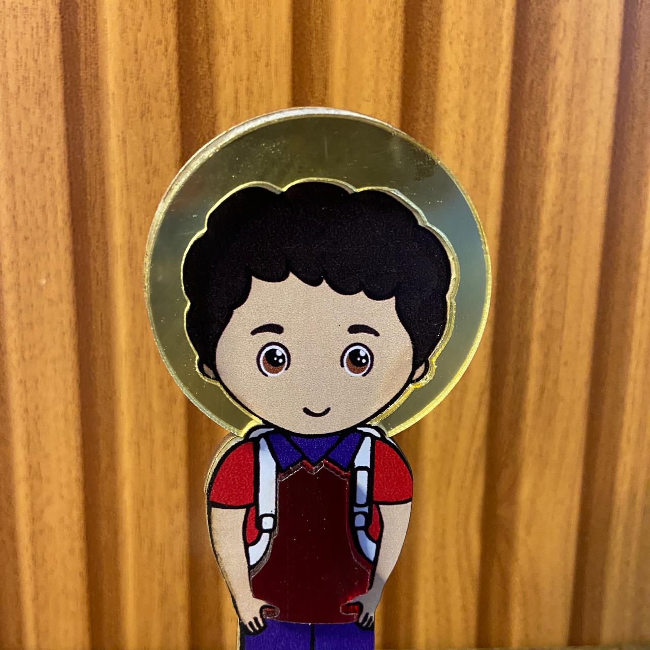 IMAGEM MDF INFANTIL SÃO CARLO ACUTIS COM ACRÍLICO 12CM (1 UNIDADE)