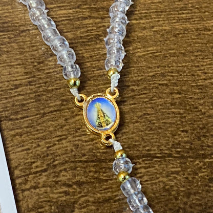 TERÇO MIÇANGA NOSSA SENHORA APARECIDA 4MM (1UNIDADE)