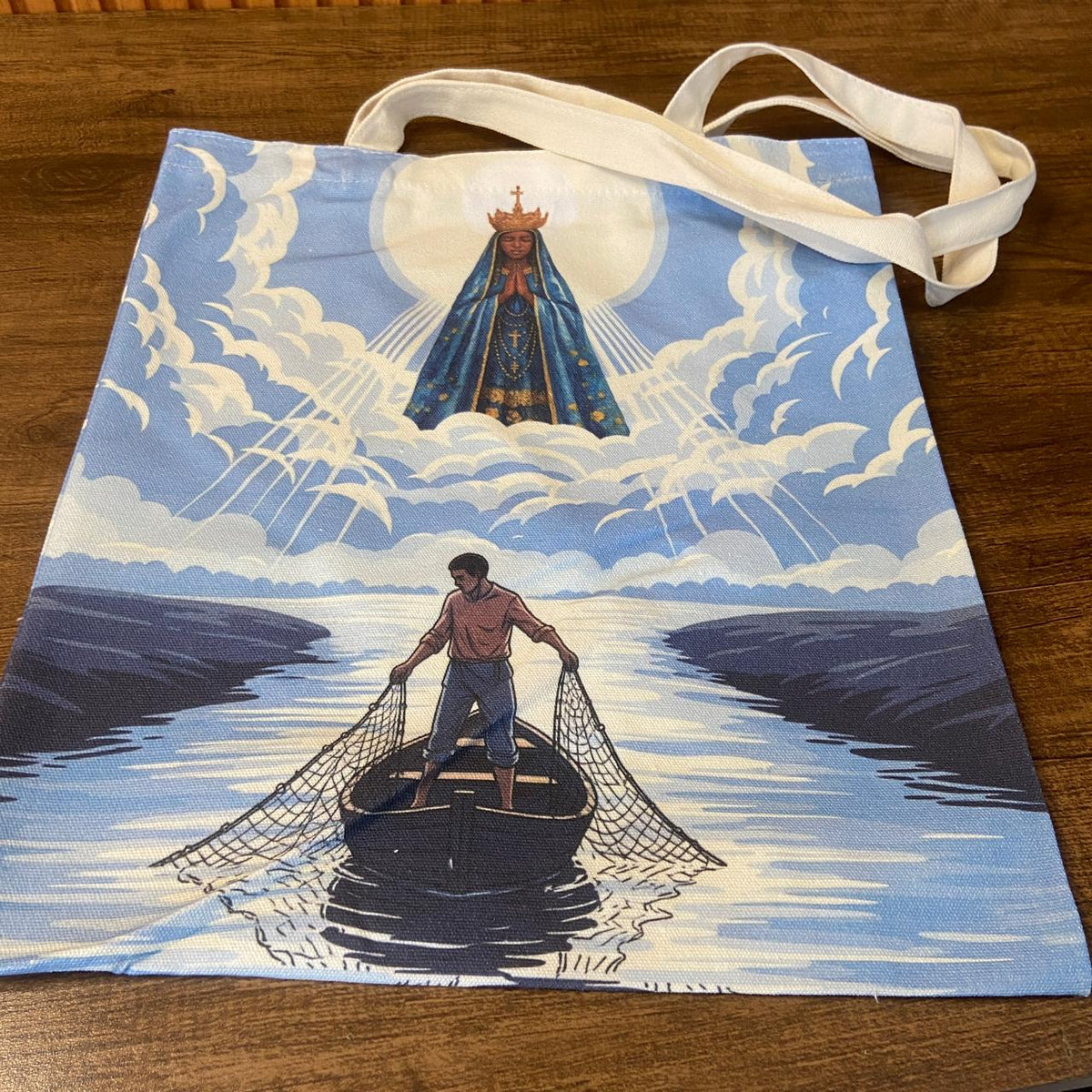 SACOLA DE COMPRAS NOSSA SENHORA APARECIDA 39x34,5CM  - MOD2 (1 UNIDADE)