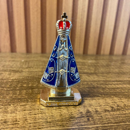 IMAGEM NOSSA SENHORA APARECIDA PARA CARRO DOURADO 06CM (12 UNIDADES)