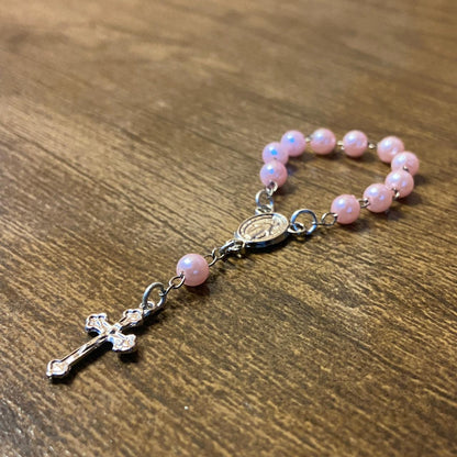DEZENA DE DEDO PEROLA ROSA 6MM (12 UNIDADES)