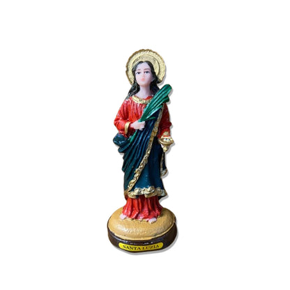 IMAGEM DE RESINA NACIONAL SANTA LUZIA 15CM (1 UNIDADE)