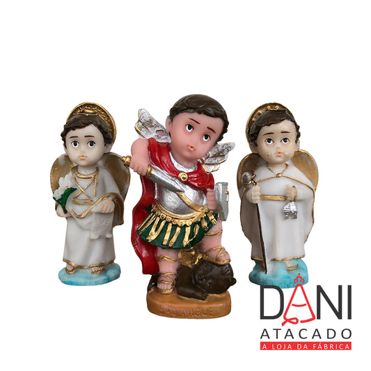 IMAGEM DE RESINA NACIONAL KIT TRÊS ARCANJOS 08CM (1 UNIDADE)