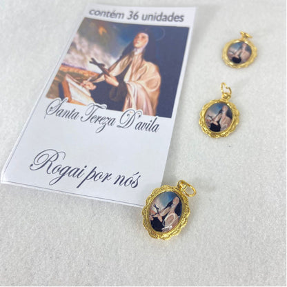 MEDALHA ALUMÍNIO SANTA TERESA D'AVILA (36 UNIDADES)