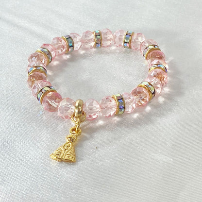 PULSEIRA CRISTAL NOSSA SENHORA APARECIDA ROSA ( 3 UNIDADES)
