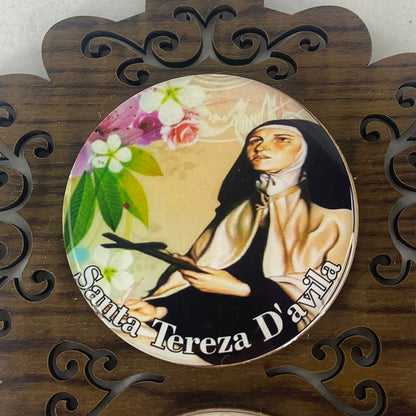 ADORNO ÚNICO DUPLO SANTA TERESA D'AVILA (1 UNIDADE)