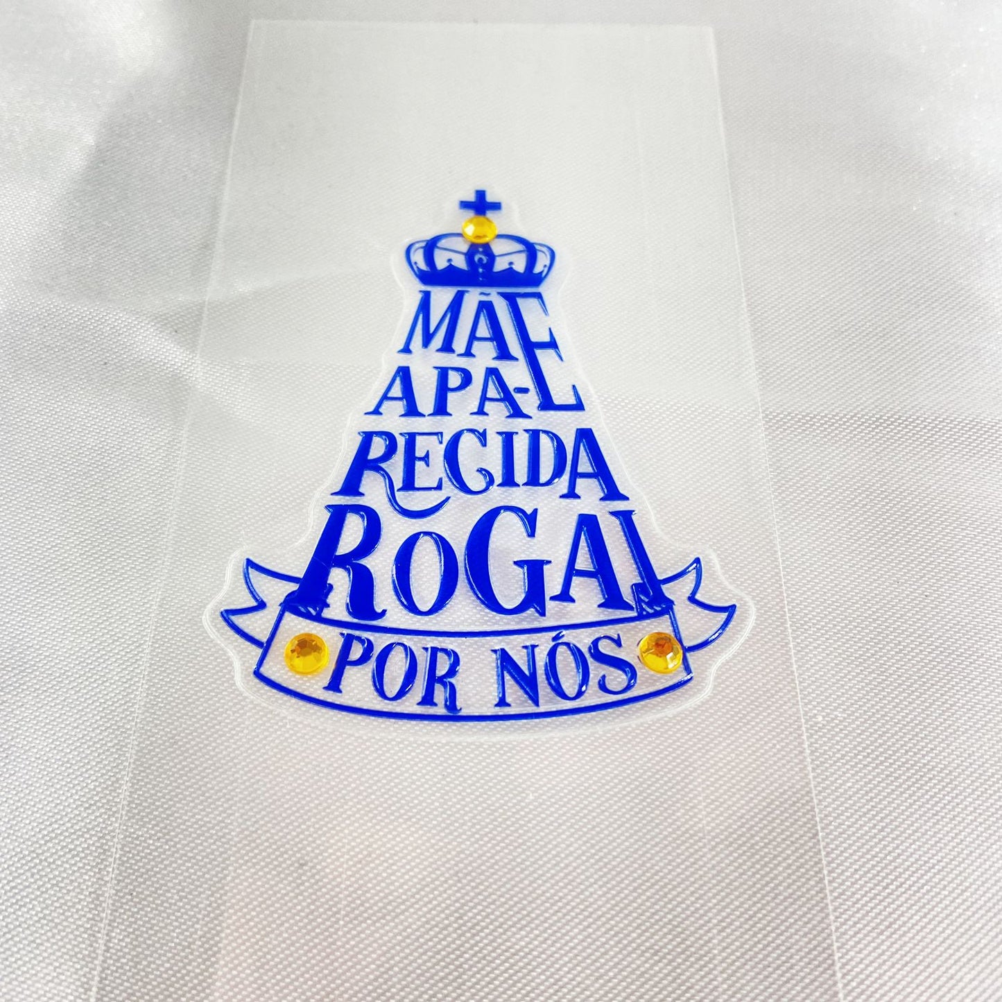 ADESIVO ALTO RELEVO PARA CARRO NOSSA SENHORA APARECIDA 07X06CM (3 UNIDADES)