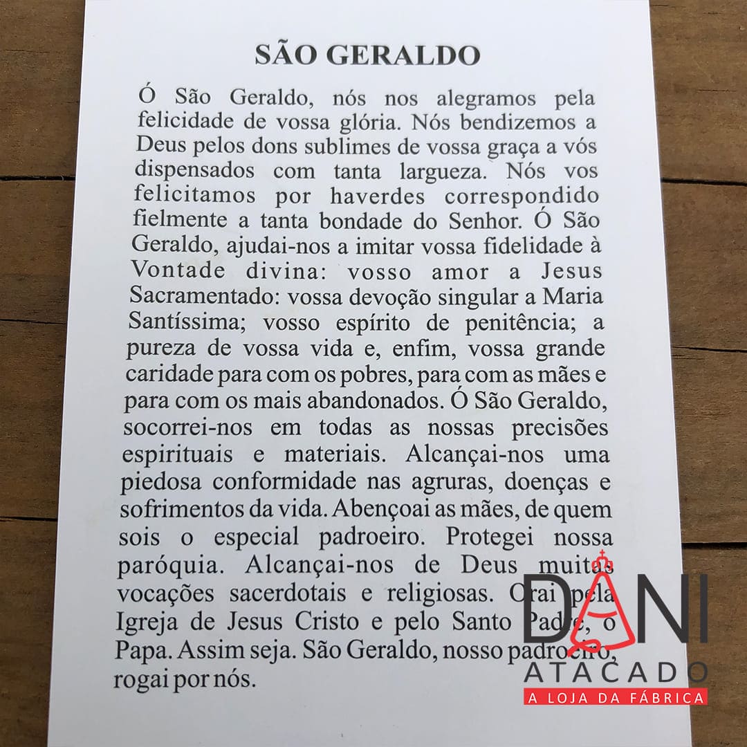 FOLHETO DE ORAÇÃO SÃO GERALDO (300 UNIDADES)