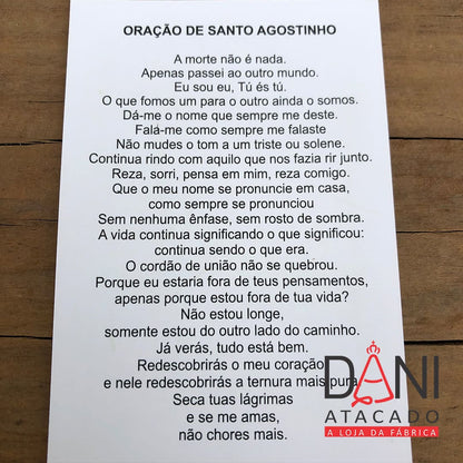 FOLHETO DE ORAÇÃO SANTO AGOSTINHO (300 UNIDADES)