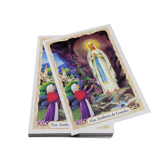 FOLHETO DE ORAÇÃO NOSSA SENHORA DE LOURDES (300 UNIDADES)