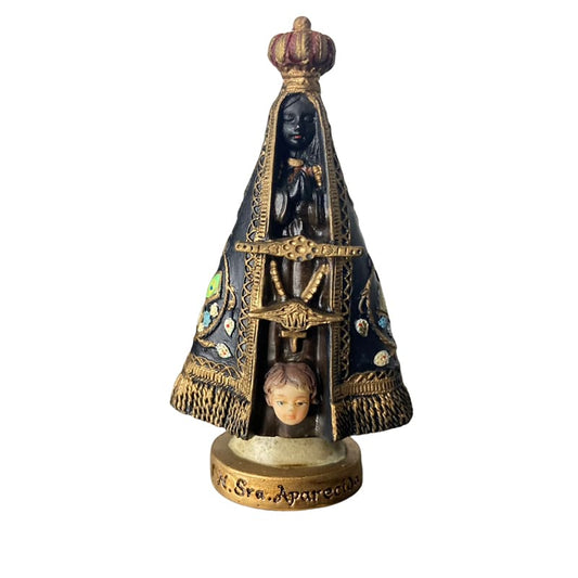 IMAGEM DE RESINA IMPORTADA NOSSA SENHORA APARECIDA 08CM (1 UNIDADE)