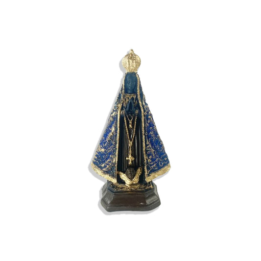 IMAGEM DE GESSO NOSSA SENHORA APARECIDA PINTADA 15CM (1 UNIDADE)