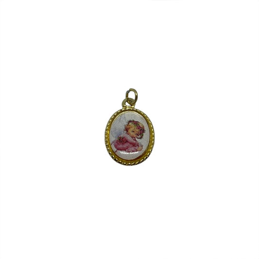 MEDALHA ALUMINIO ANJINHO ROSA (36 UNIDADES)