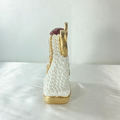BUSTO DE GESSO SAGRADA FAMÍLIA COM PÉROLA 13CM (1 UNIDADE)
