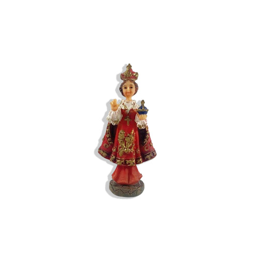 IMAGEM DE RESINA IMPORTADA MENINO JESUS DE PRAGA 08CM (1 UNIDADE)