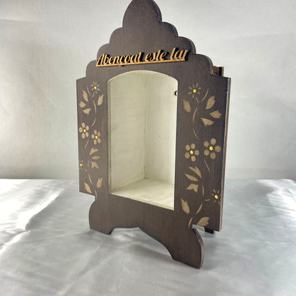 ORATÓRIO TABACO MESA E PAREDE PARA IMAGEM DE 14CM (1 UNIDADE)